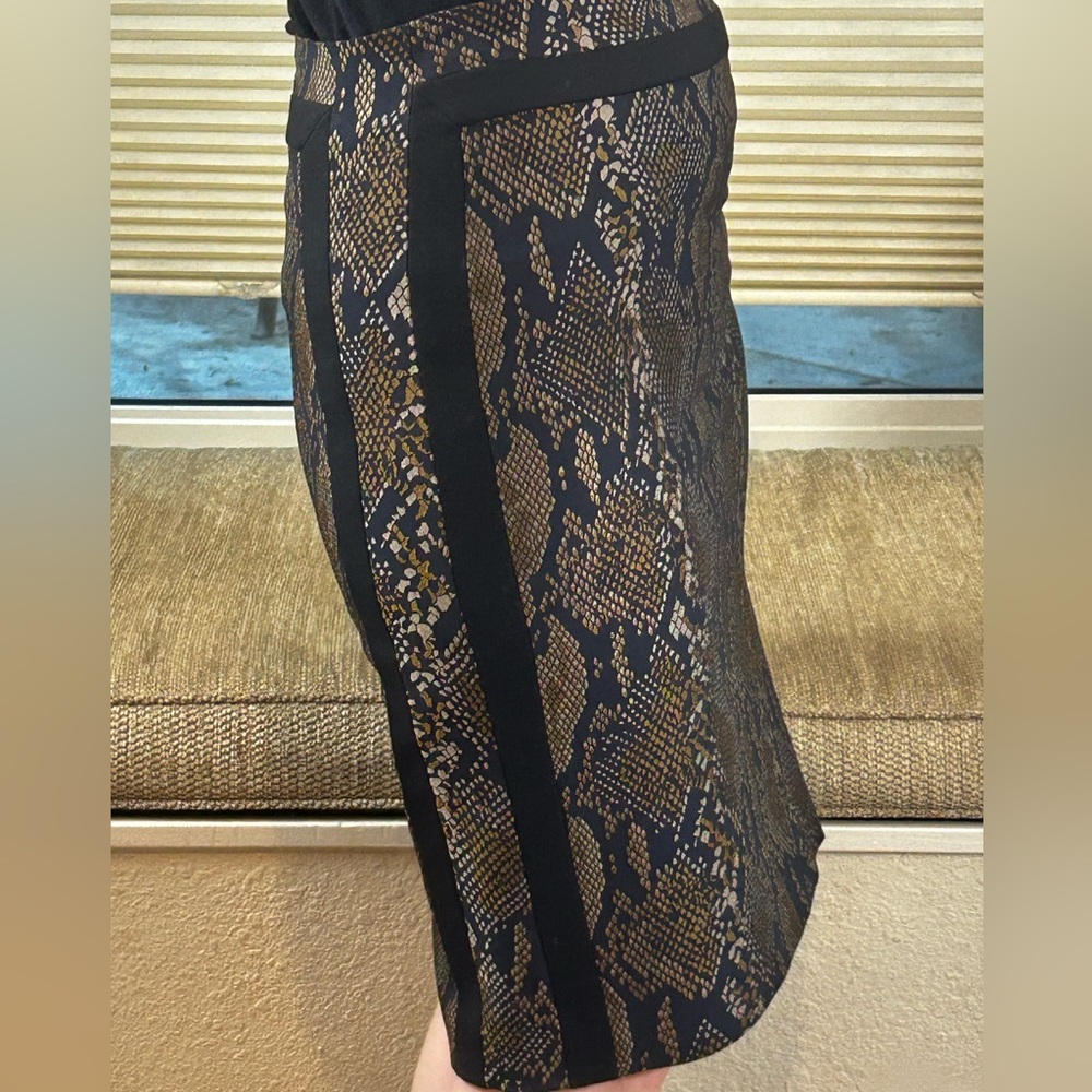 Diane Von Furstenberg Python Print Navy Khaki Pen… - image 2